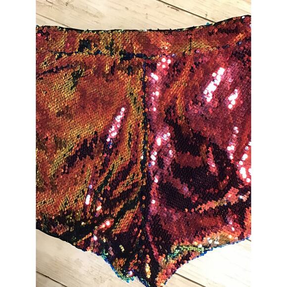 Fabulous rave, disco party, sequin, booty shorts, size small - Picture 5 of 6